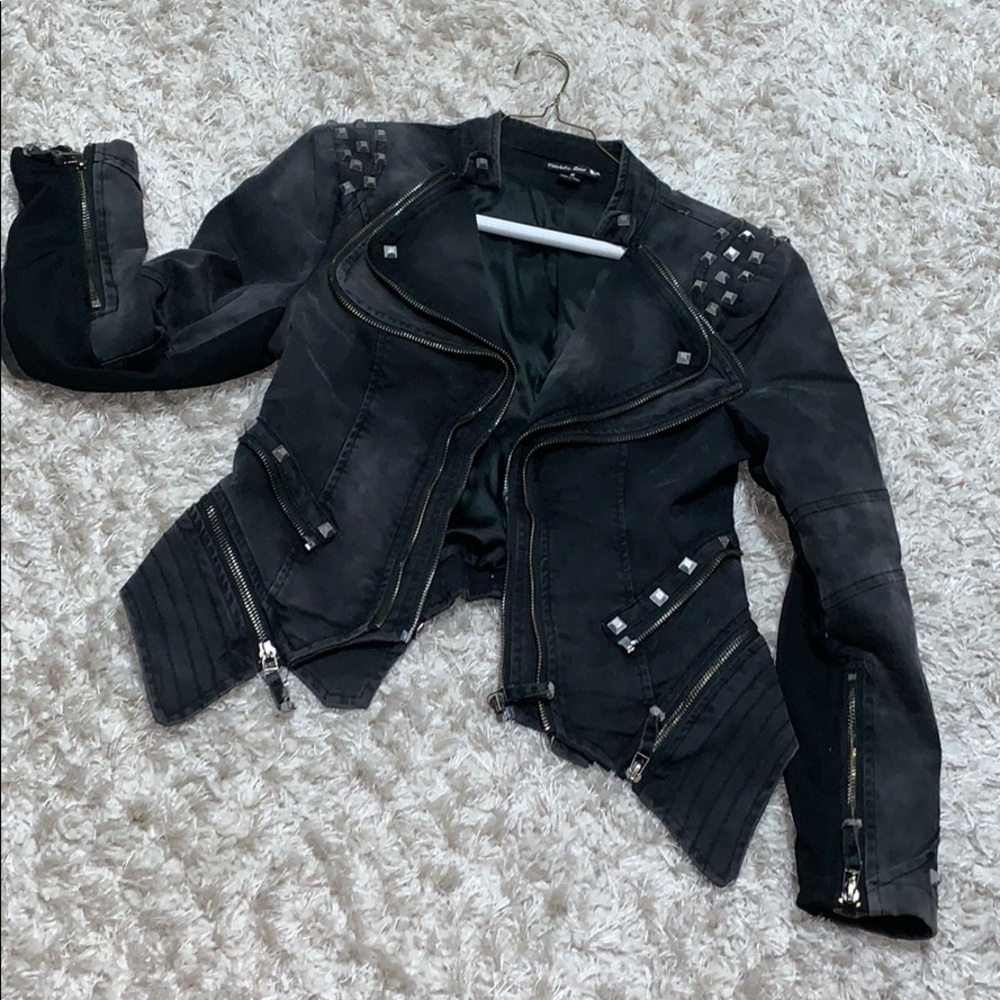 Black denim jacket